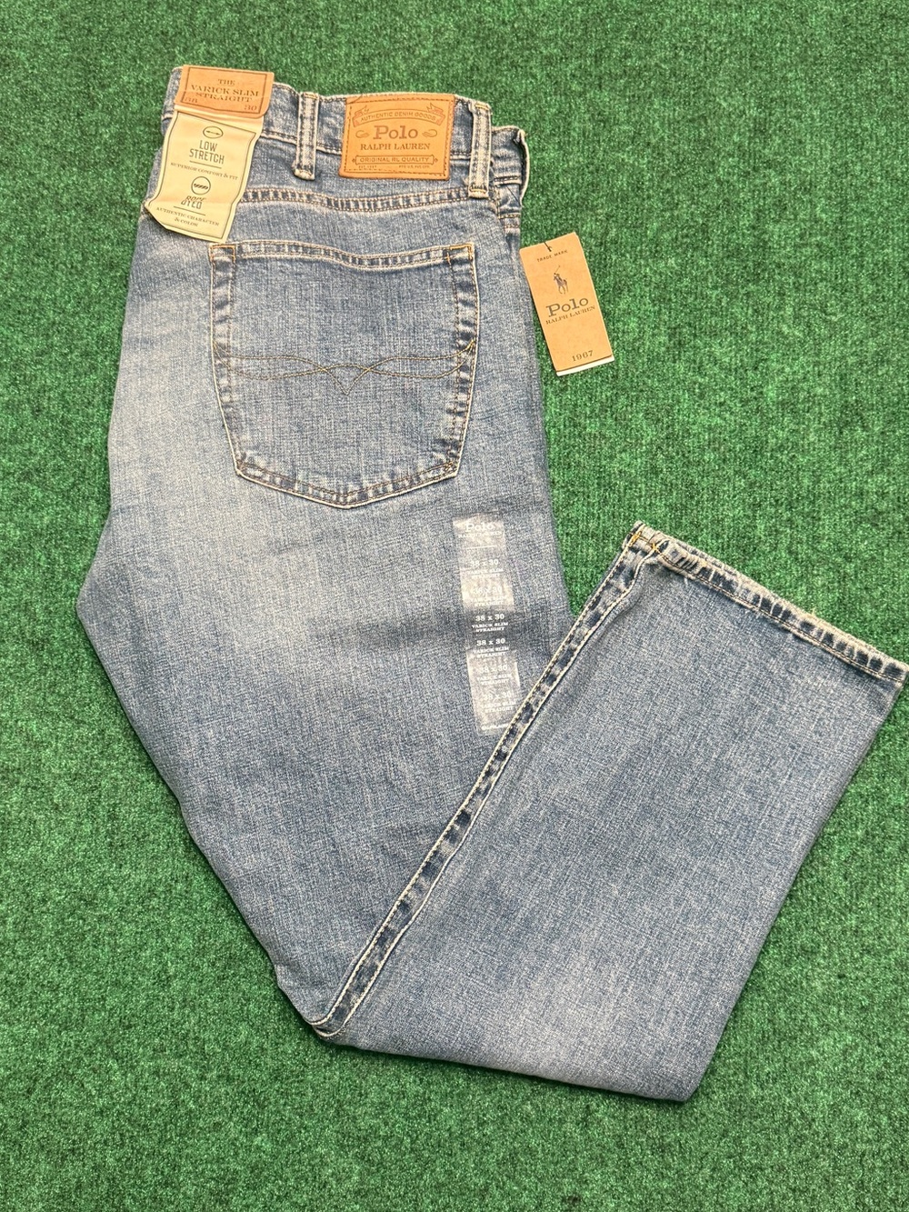 NWT Polo by Ralph Lauren Men’s Blue Denim Jeans (W38 / L30) - Picture 1 of 7